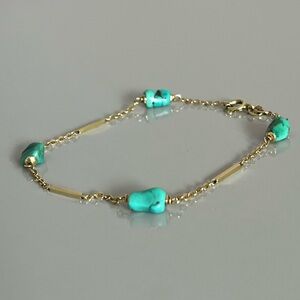 Unoaerre 14K Gold & Turquoise Chain Bracelet